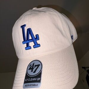 47 Brand Cream and Blue LA Adjustable Hat